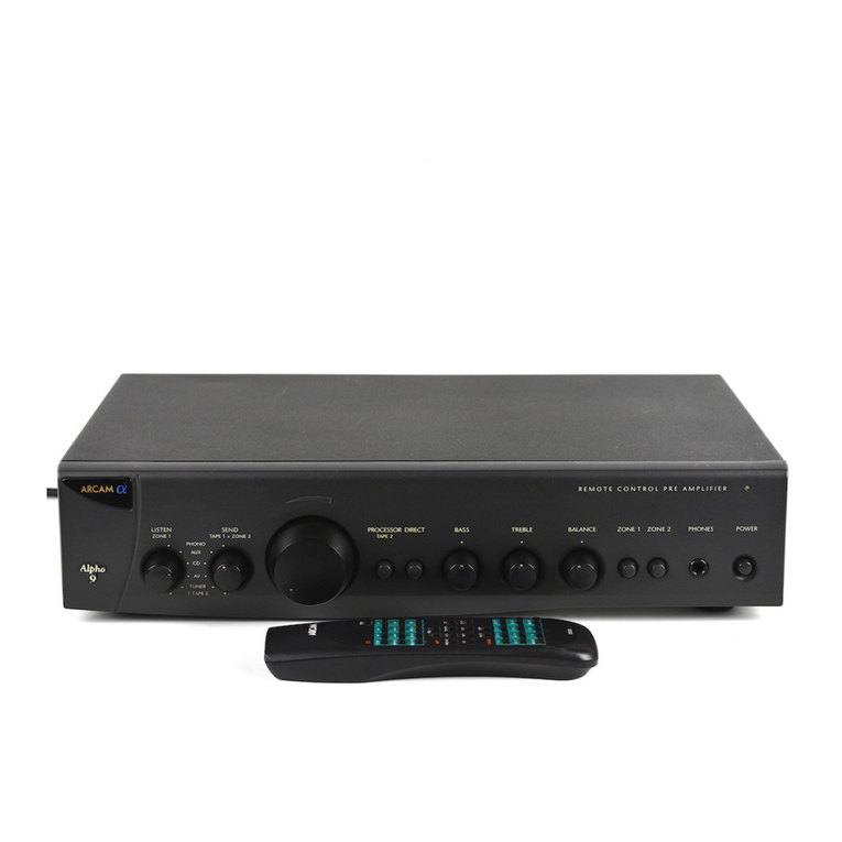 Arcam Amplifiers Alpha 9/9P User manual