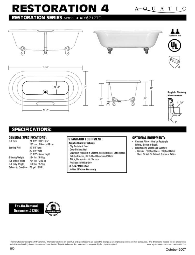 Aquatic RESTORATION AIY6717to User manual