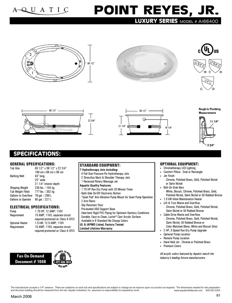 Aquatic POINT REYES, JR. AI6640O Specification sheet