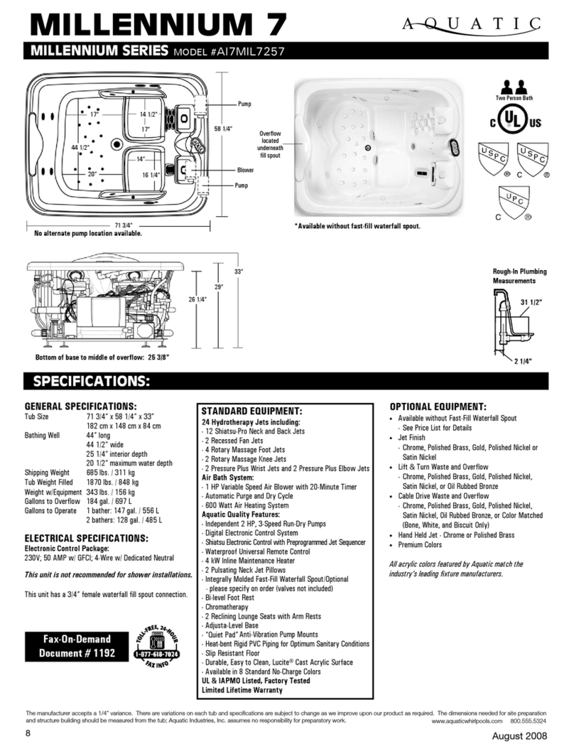 Aquatic MILLENNIUM 7 AI7mIl7257 User manual Aquatic MILLENNIUM 7 AI7mIl7257 User manual
