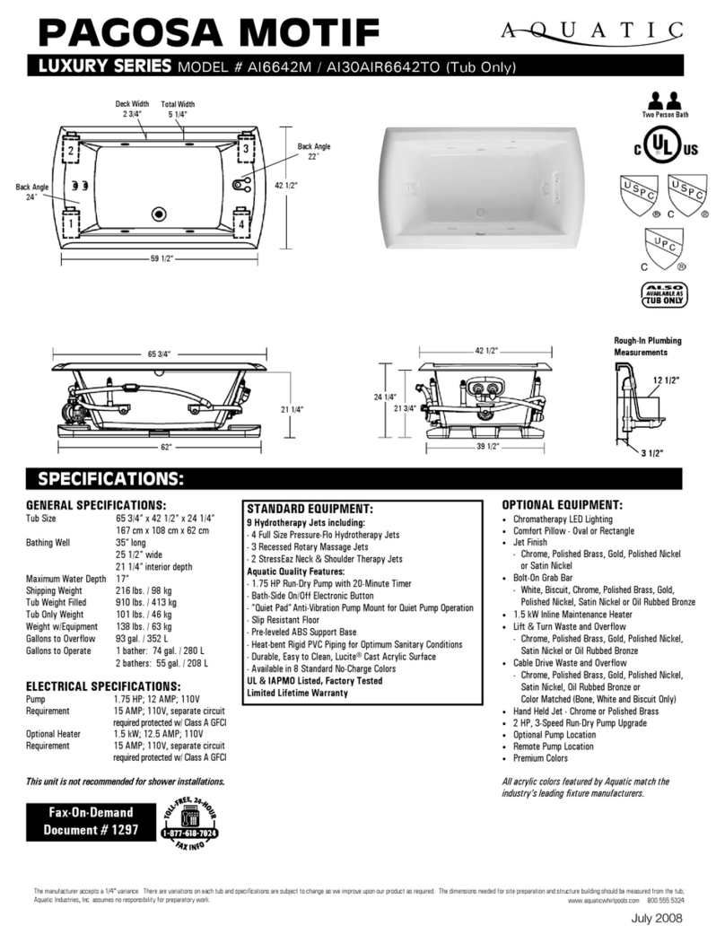 Aquatic PAGOSA MOTIF AI6642M User manual