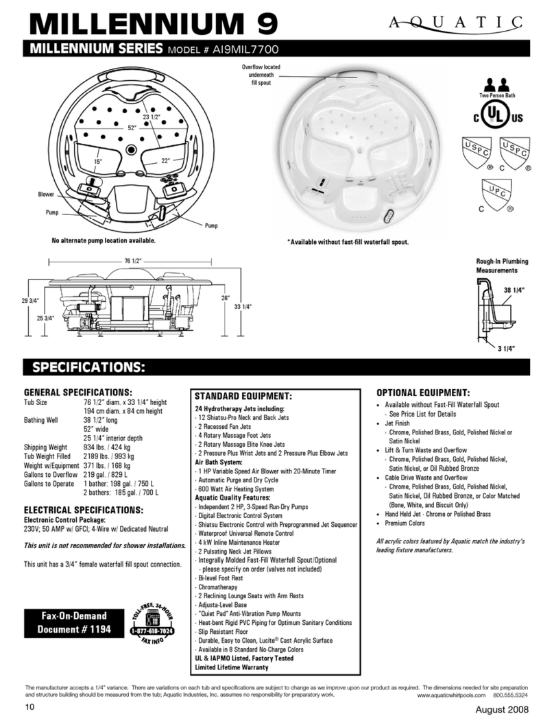 Aquatic MILLENNIUM 9 AI9mIl7700 Specifications