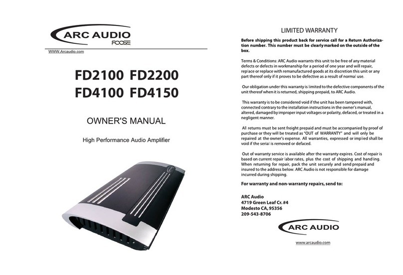 ARC Audio FD2100 User manual