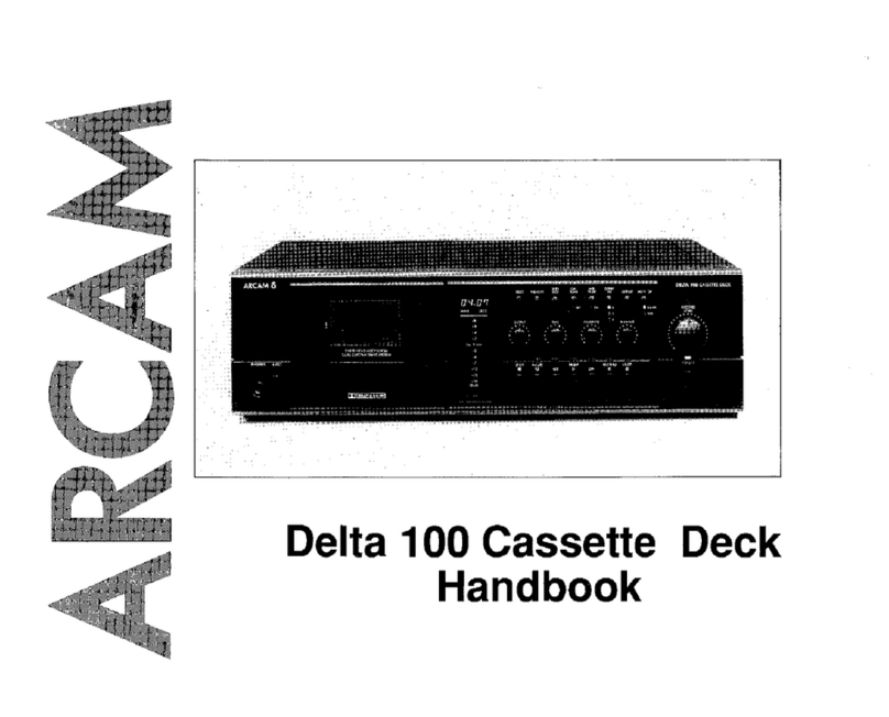 Arcam Cassette Deck Delta 100 Handbook