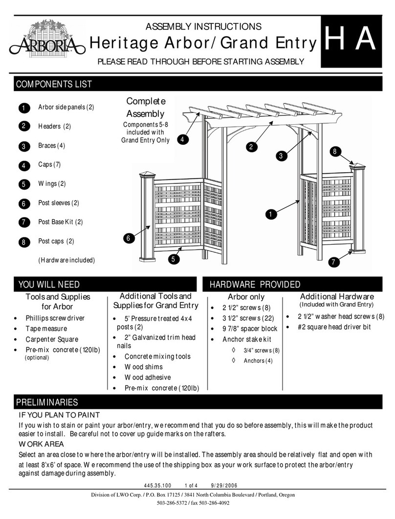 Arboria Heritage Arbor User manual