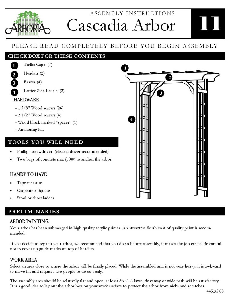 Arboria Cascadia Arbor User manual
