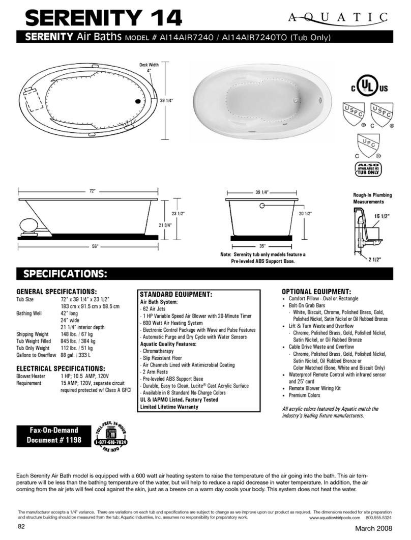 Aquatic Serenity 14 AI14AIR7240 Specification sheet Aquatic Serenity 14 AI14AIR7240 Specification sheet