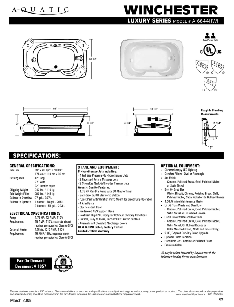 Aquatic WINCHESTER AI6644HWI User manual Aquatic WINCHESTER AI6644HWI User manual