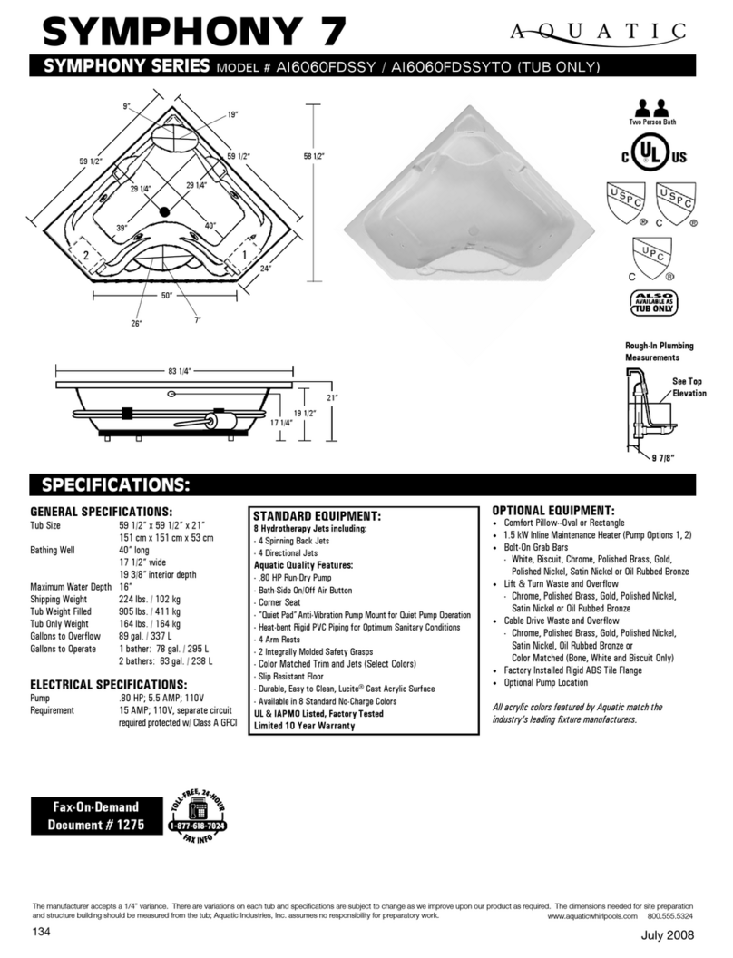 Aquatic Symphony 7 AI6060FDSSY Specifications Aquatic Symphony 7 AI6060FDSSY Specifications