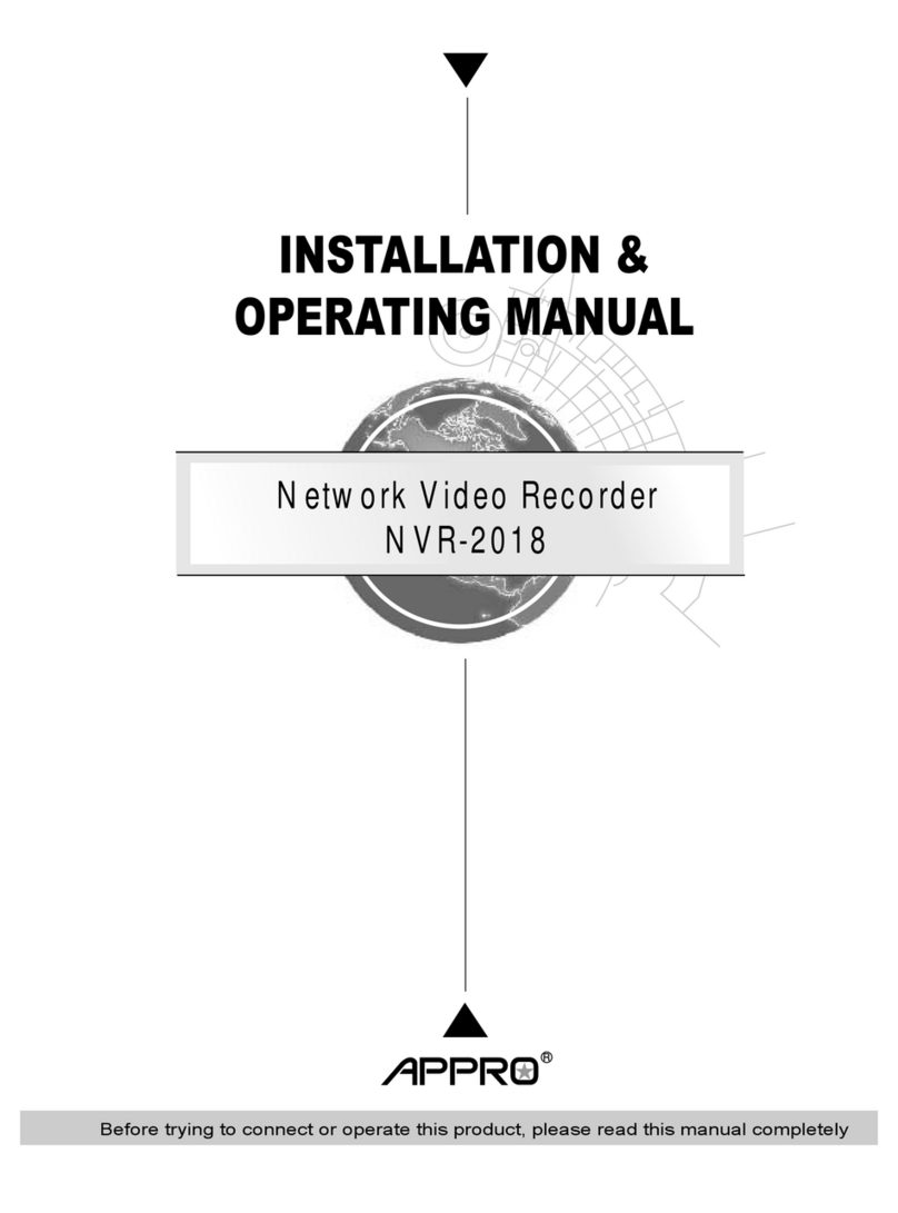 Appro NVR-2018 Installation & operating manual