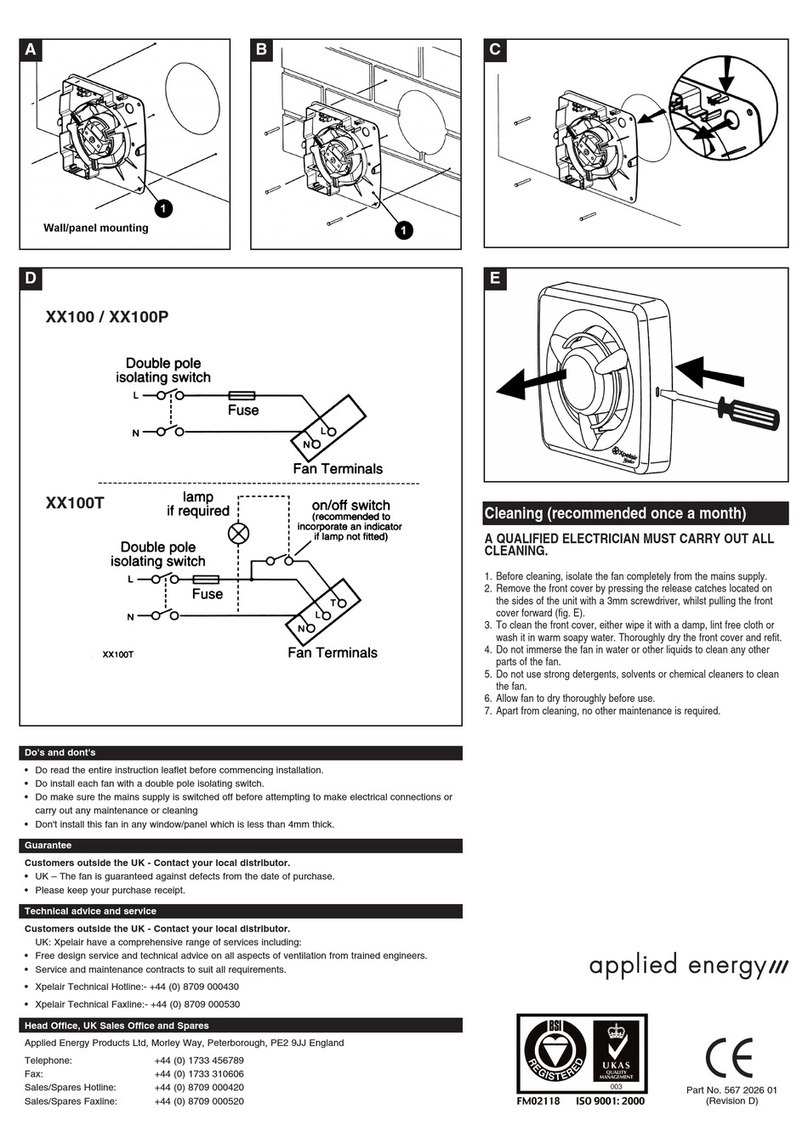Applied Energy Products XX100 Installation & operating instructions Applied Energy Products XX100 Installation & operating instructions