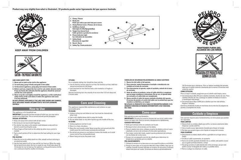 Applica BP2001 Installation instructions