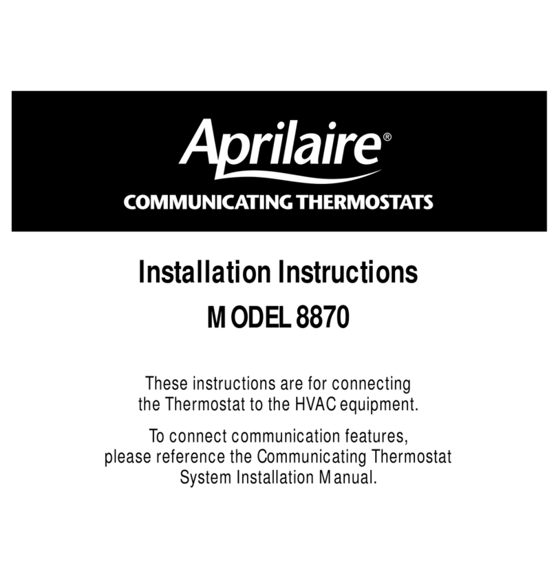Aprilaire 8870 installation instructions Aprilaire 8870 installation instructions