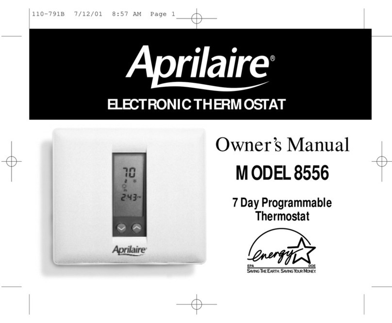 Aprilaire 8556 owner's manual