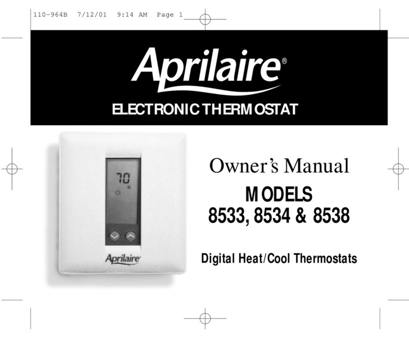Aprilaire 8533 owner's manual