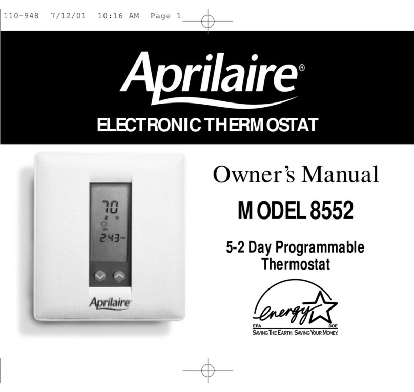 Aprilaire 8552 owner's manual