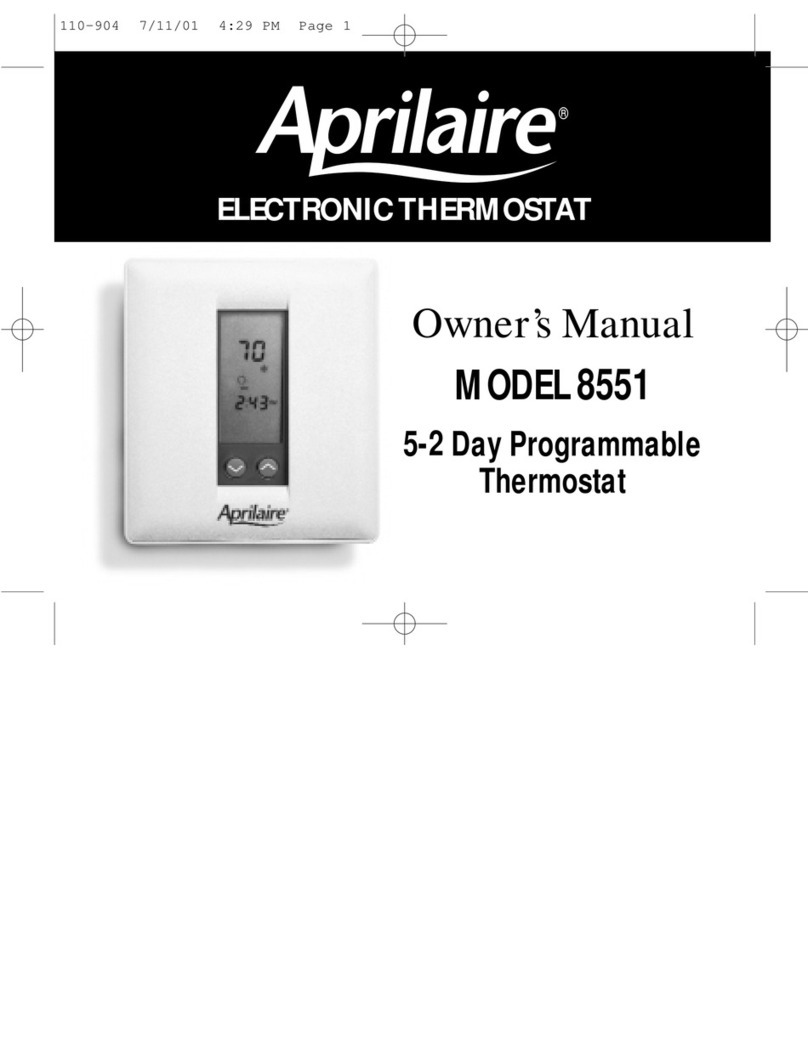 Aprilaire 8551 owner's manual