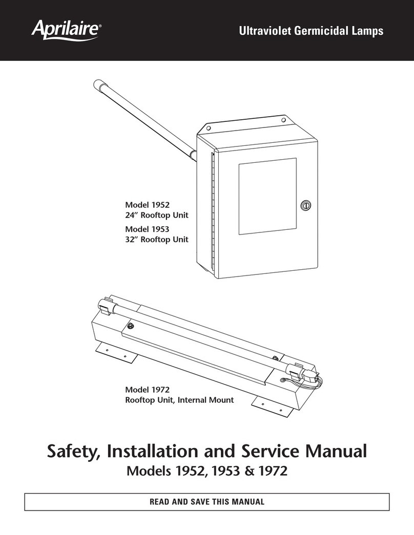 Aprilaire 1952 Setup guide