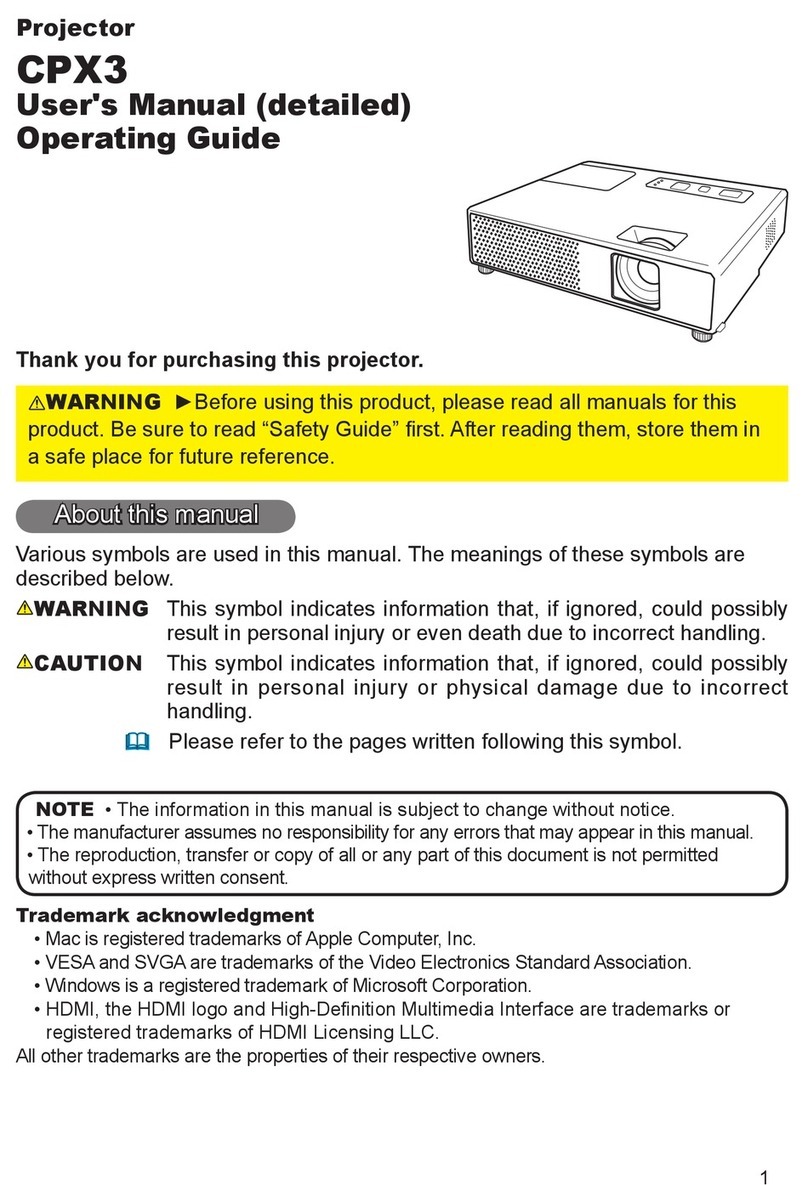 Hitachi CP-X3 user manual