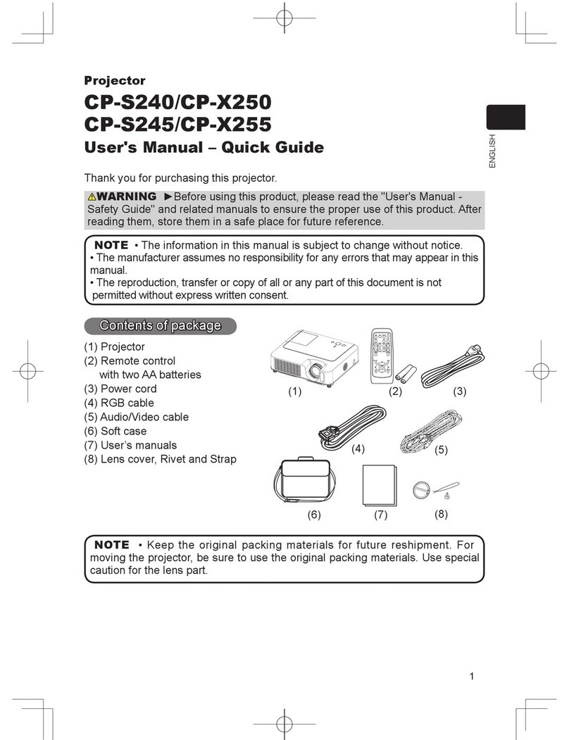 Hitachi CPS240 SVGA User manual