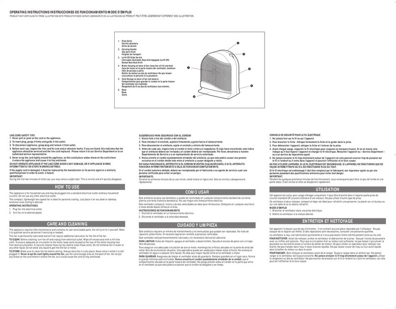 Applica DF71 Installation instructions