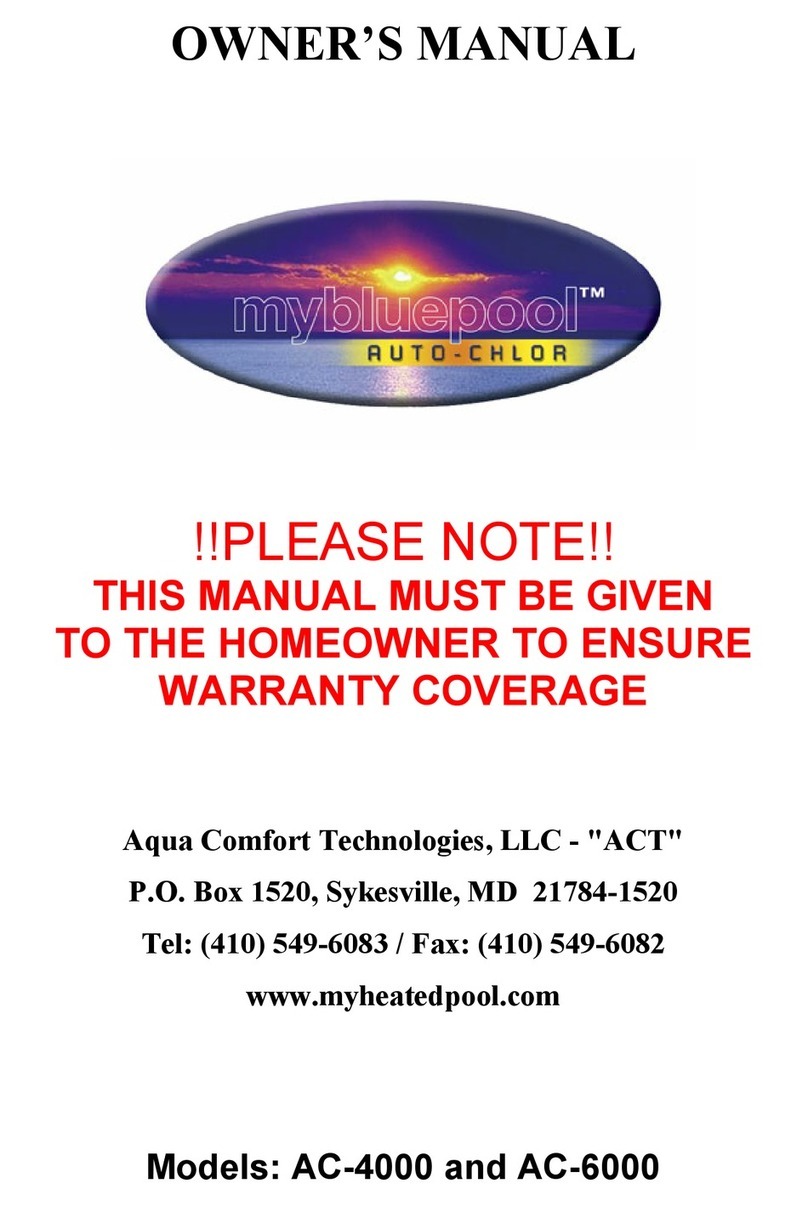 Aqua Comfort Technologies Auto-Chlor AC-4000 owner's manual
