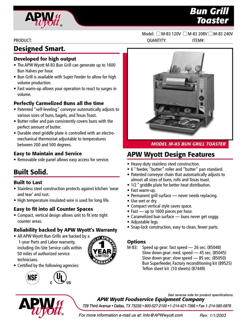 APW Wyott M-83 User manual