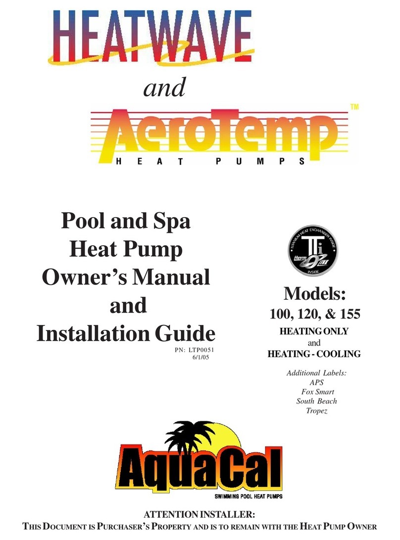 Aquacal 100 Programming manual