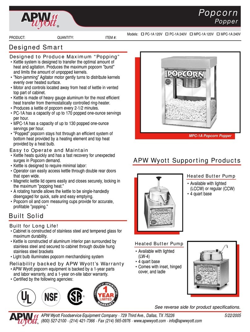 APW Wyott MPC-1A User manual