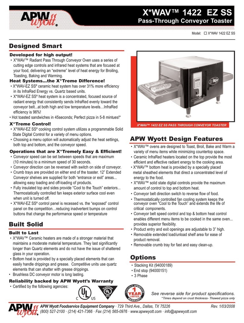 APW Wyott 1422 EZ SS User manual