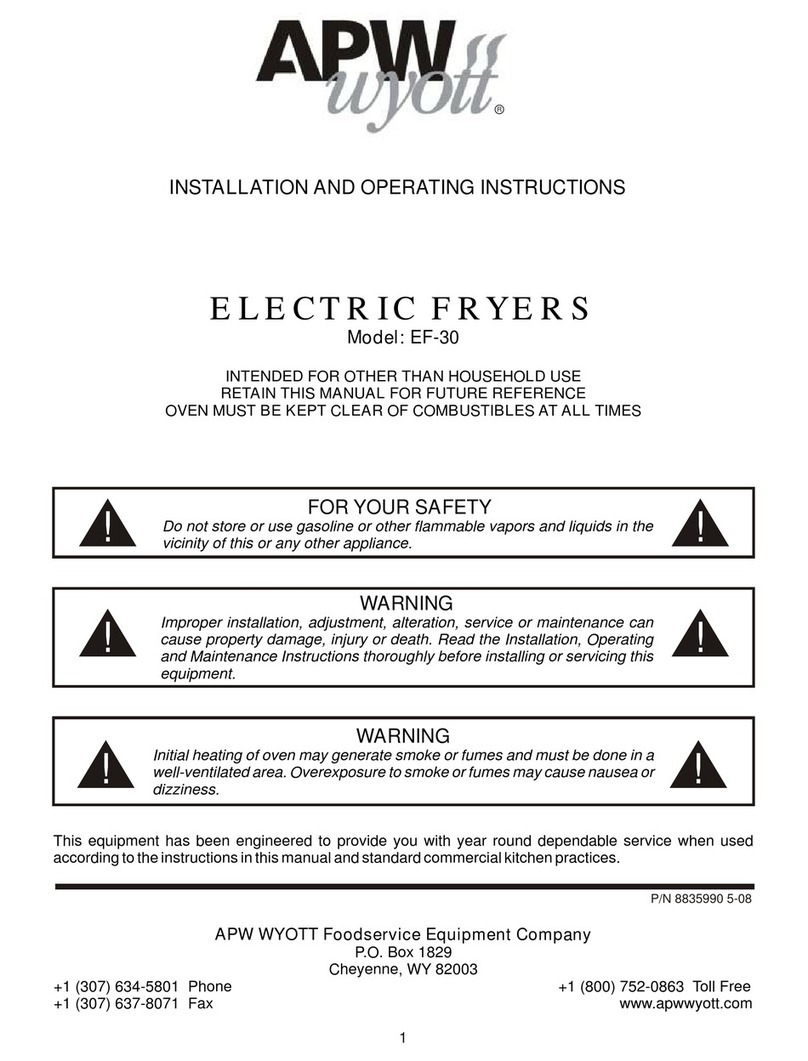 APW Wyott EF-30 User manual APW Wyott EF-30 User manual