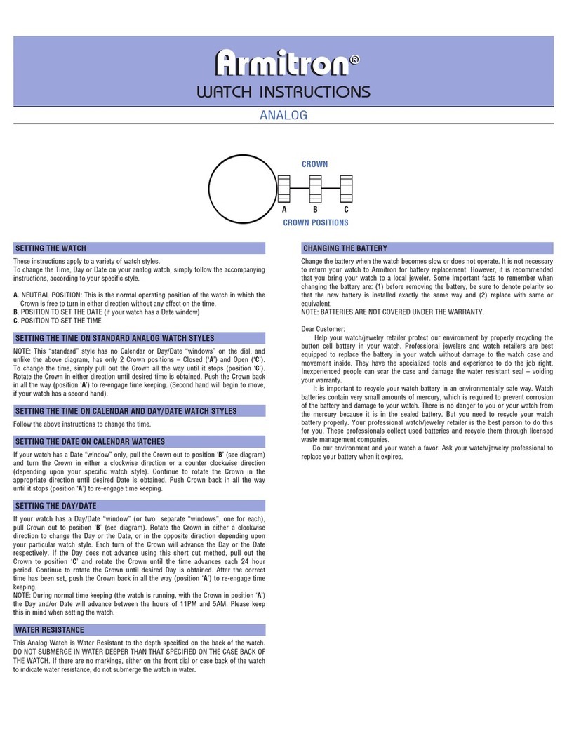 Armitron Analog Manual