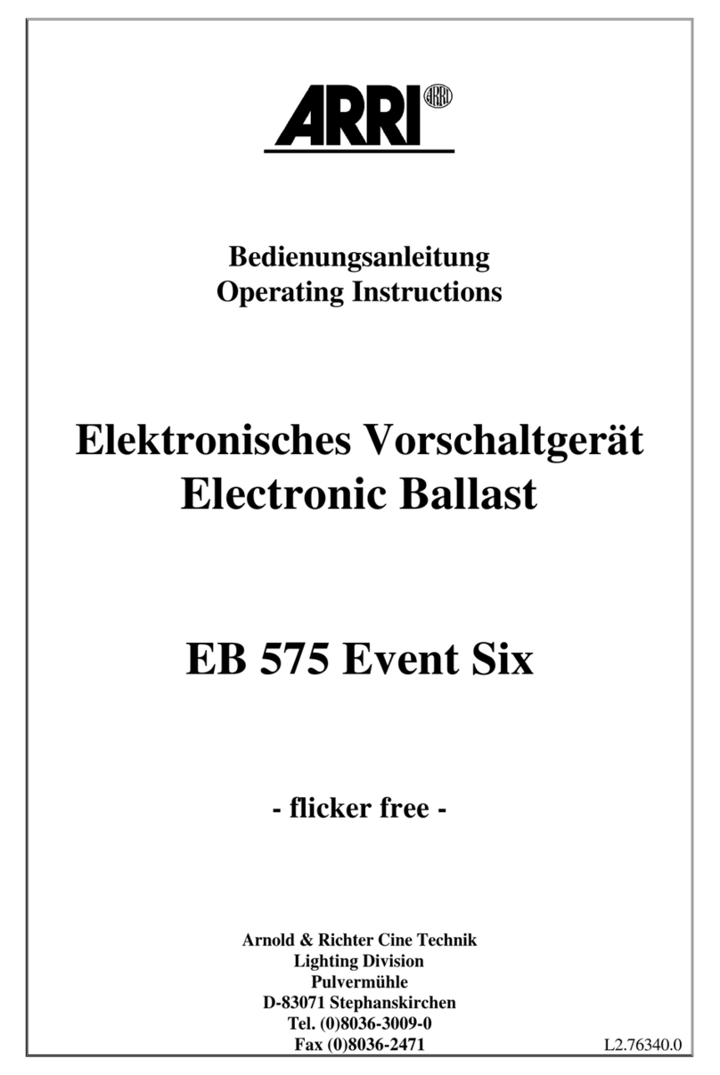 ARRI EB 575 operating instructions