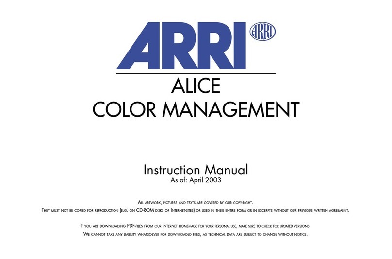 ARRI Projection HDTV instruction manual