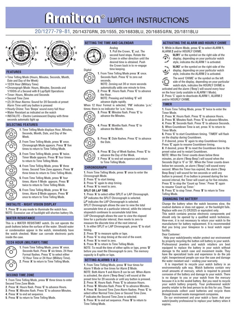 Armitron 20/1277-79-81 User manual