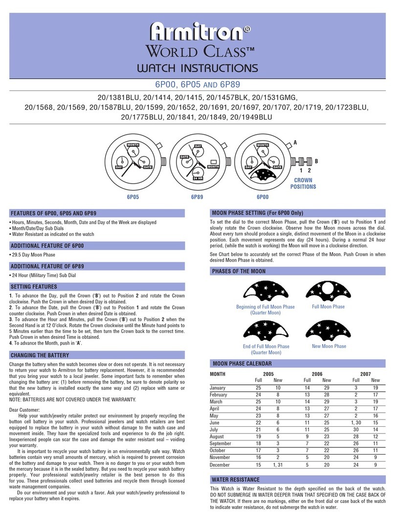 Armitron 6P00 User manual