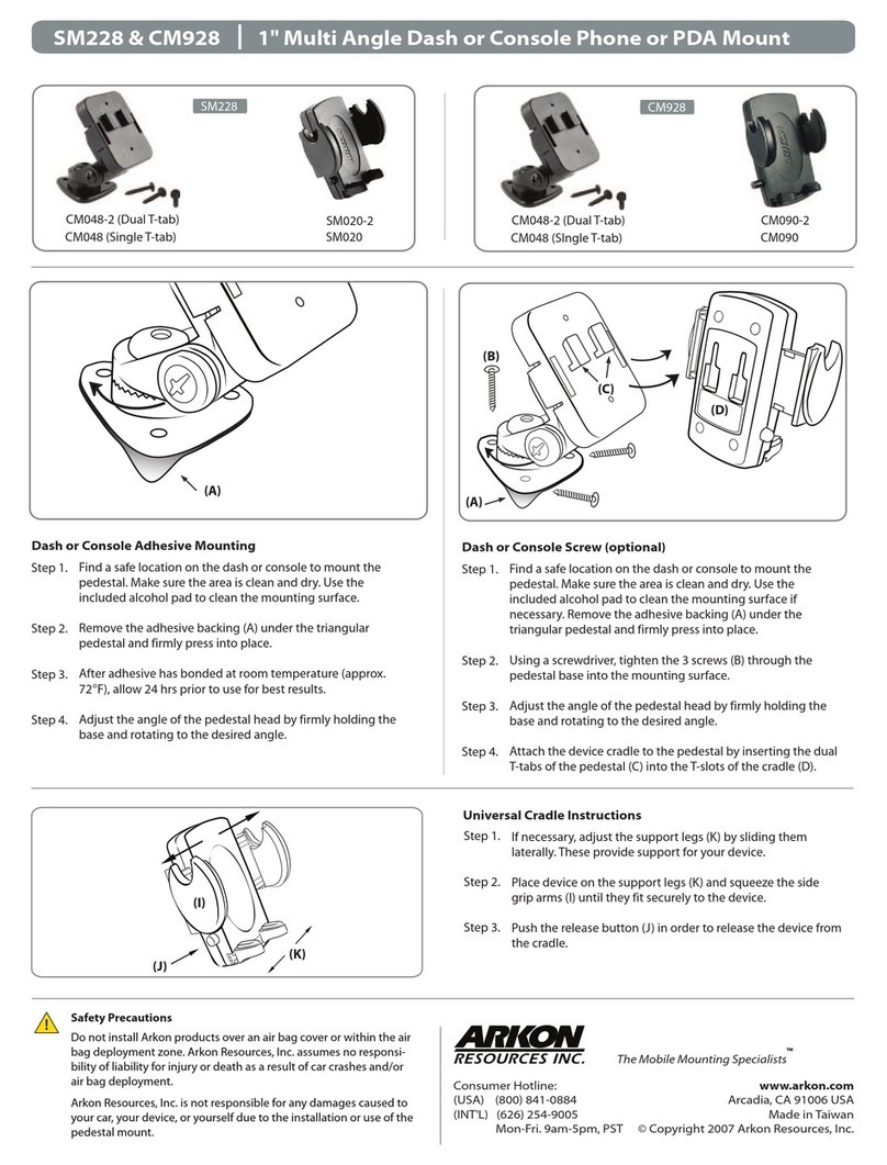 Arkon MULTI ANGLE DASH CM928 User manual