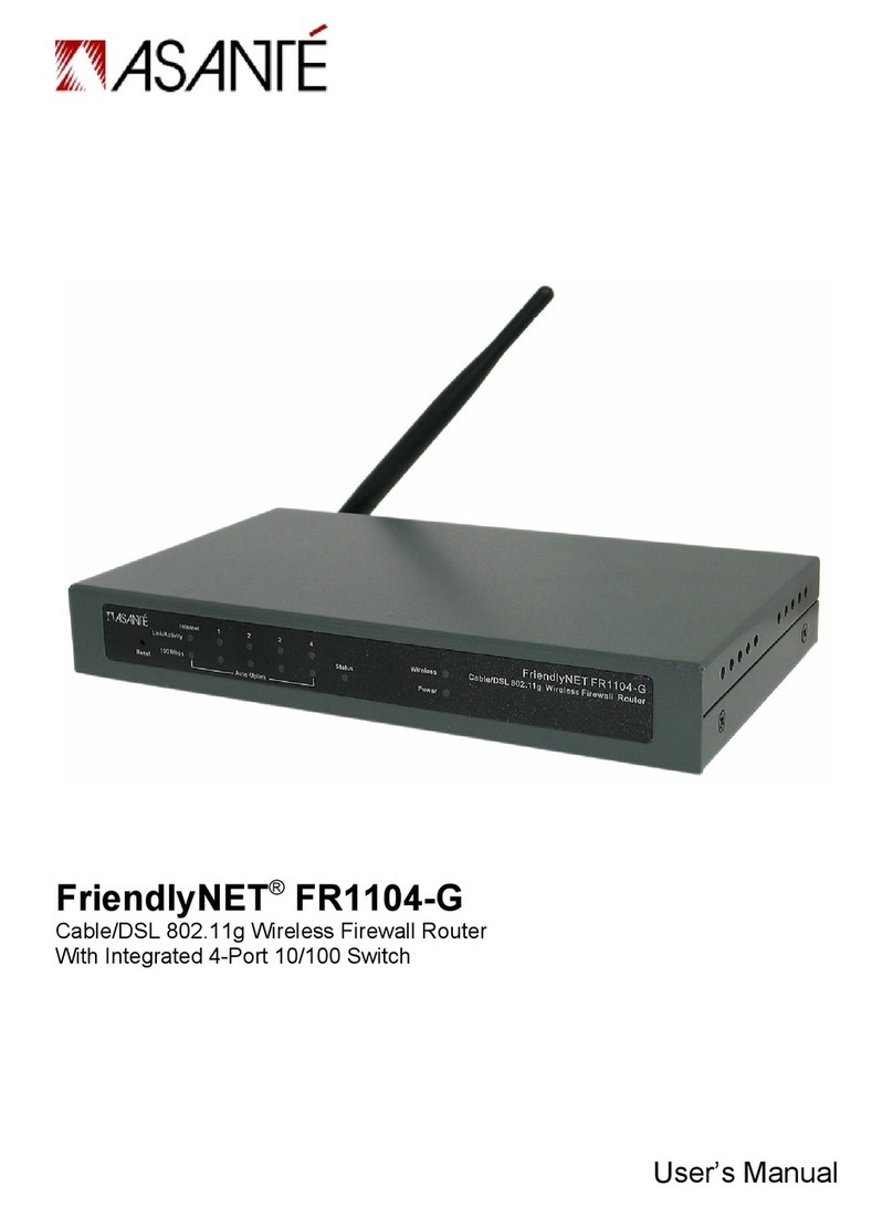 Asante FriendlyNET FR1104-G User manual Asante FriendlyNET FR1104-G User manual
