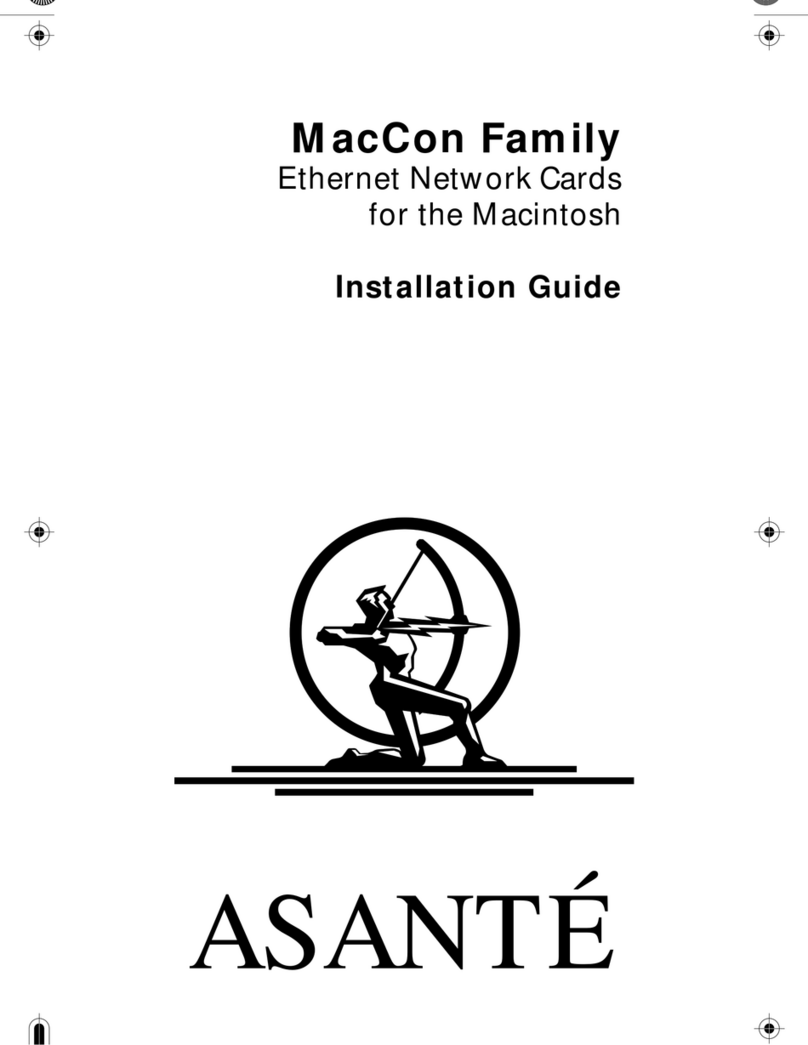 Asante ASANTE MacCon Family Ethernet Network Cards for the... installation guide