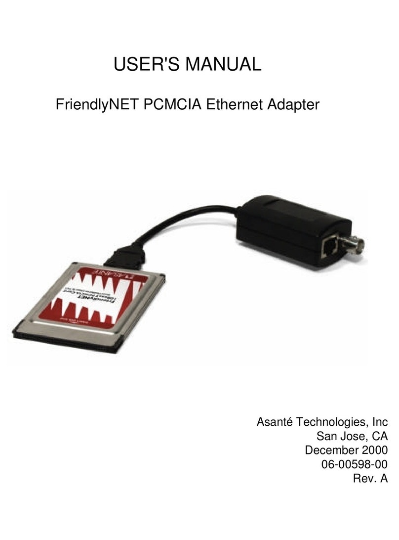 Asante PCMCIA User manual