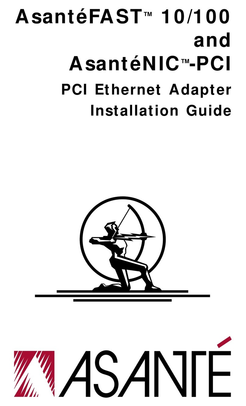 Asante AsanteFAST 10/100 installation guide