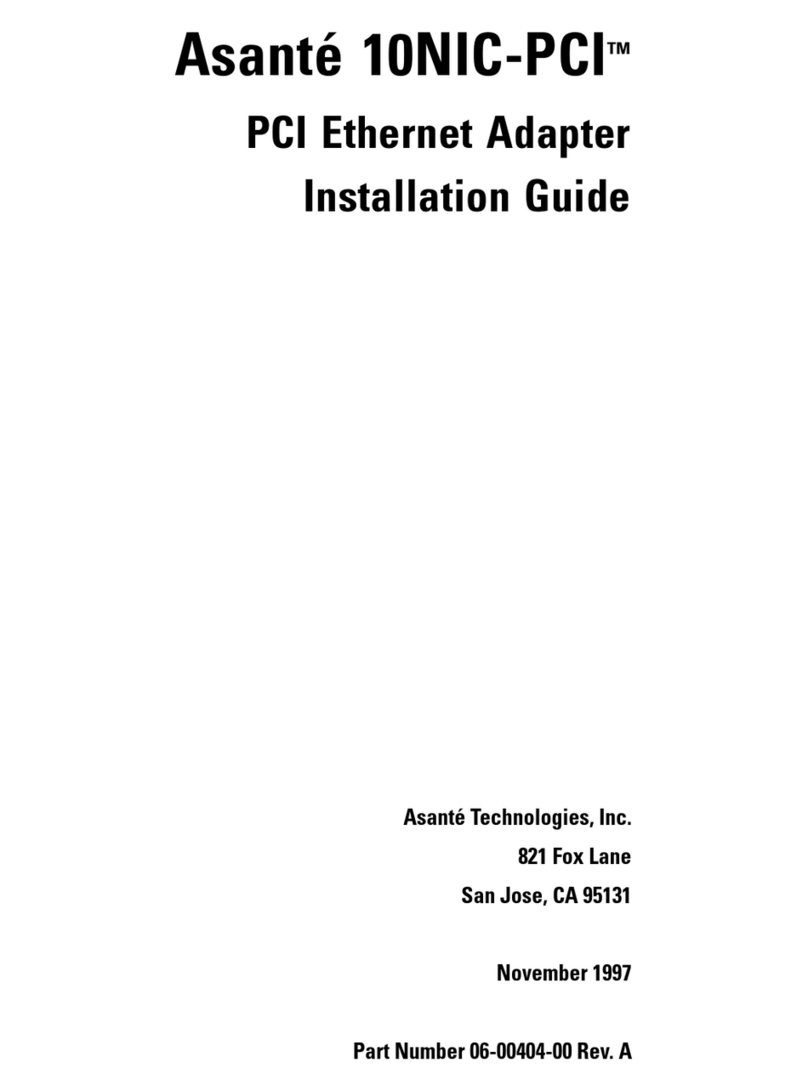 Asante 10NIC-PCITM User manual