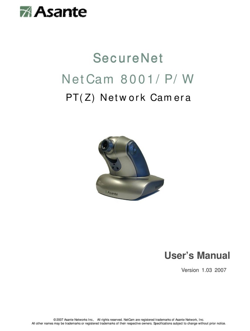 Asante NetCam 8001/P/W user manual