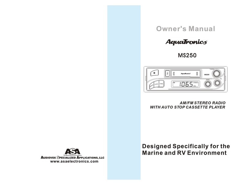 ASA Electronics AquaTronics MS250 User manual ASA Electronics AquaTronics MS250 User manual