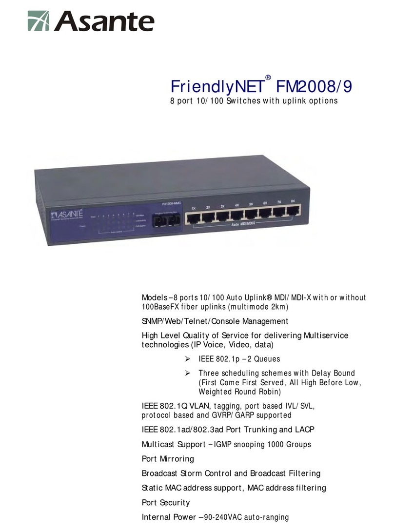 Asante FriendlyNET FM2008 Specifications