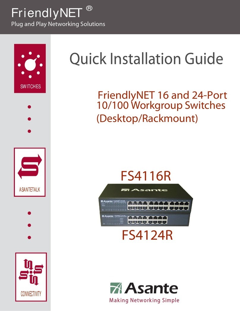Asante FRIENDLYNET FS4116R Quick installation guide