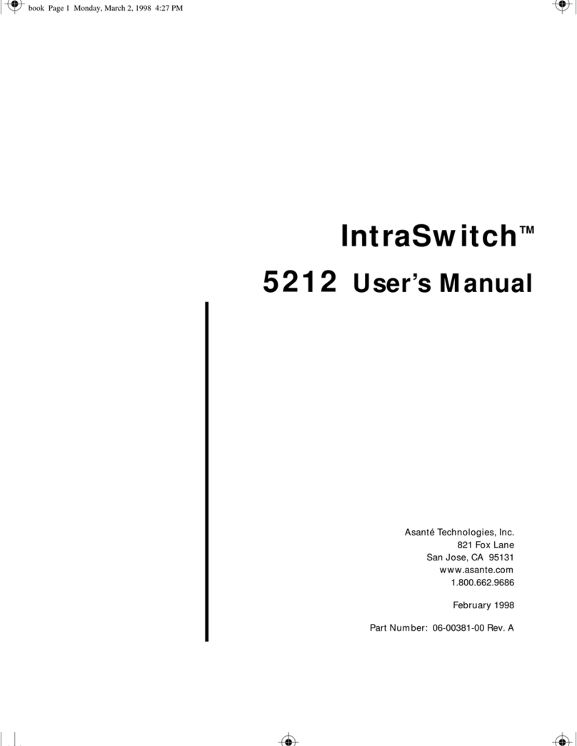 Asante IntraSwitch 5212 User manual Asante IntraSwitch 5212 User manual