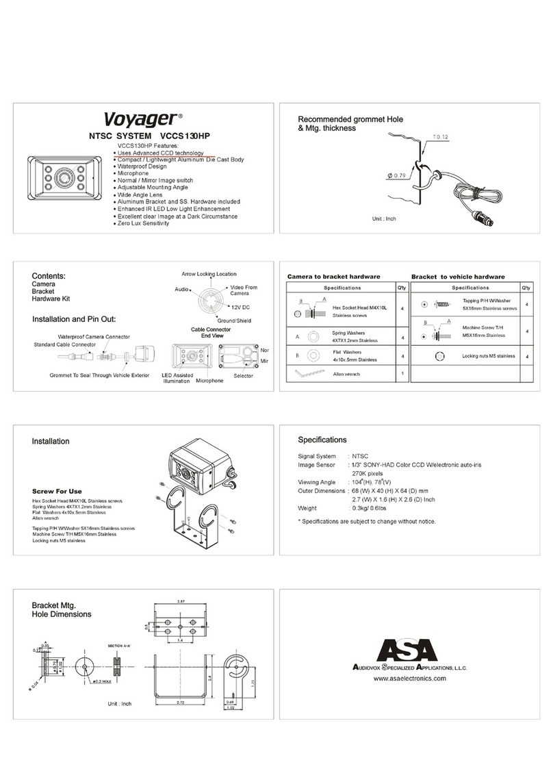 ASA Electronics Voyager VCCS130XP quick start guide