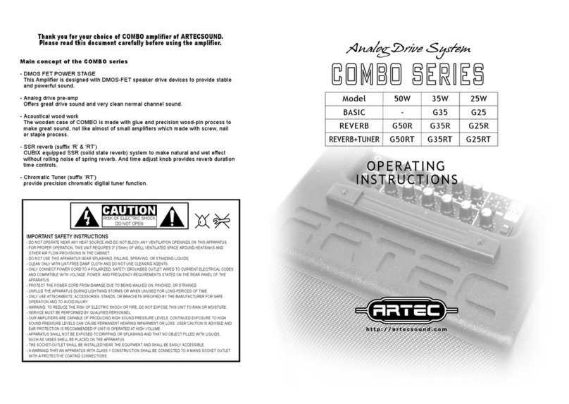 Artec COMBO 25W operating instructions