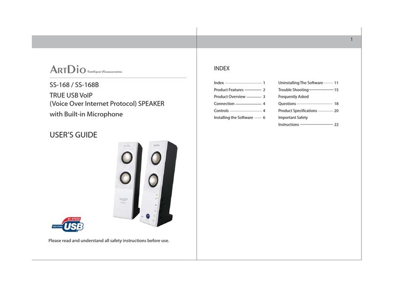 ArtDio SS-168 owner's manual